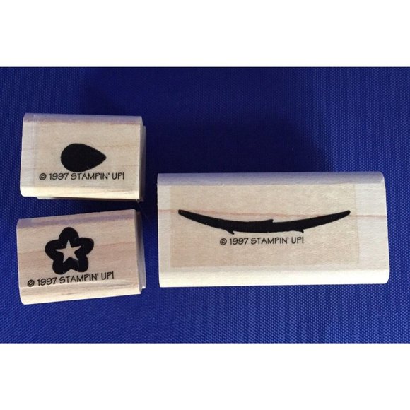 Stampin' Up Definitely Decorative Regal Rose 10 Stamps Two Step Retired 1997 - Picture 9 of 10